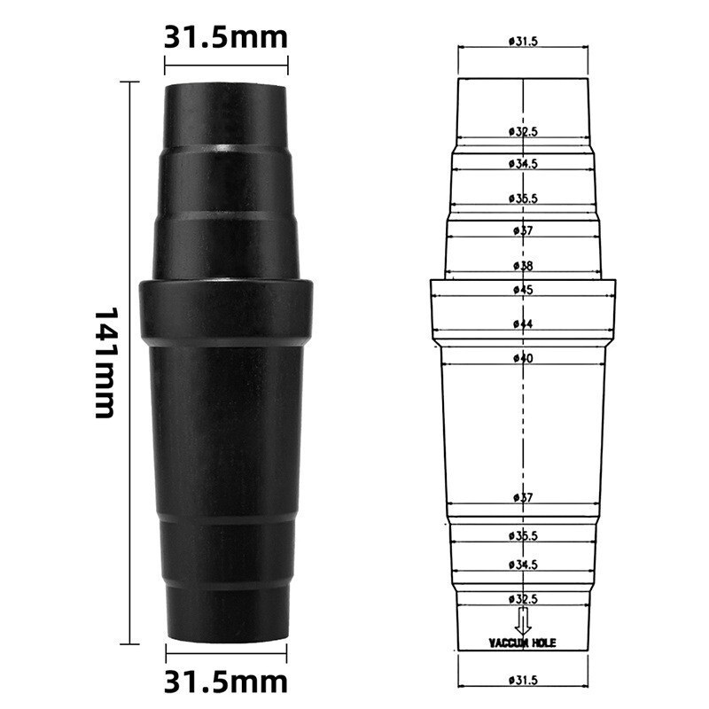 5xUniversal Vacuum Hose Adapter Kit,Reducer Converter From 1 1/2″ to 1 1/4inch”