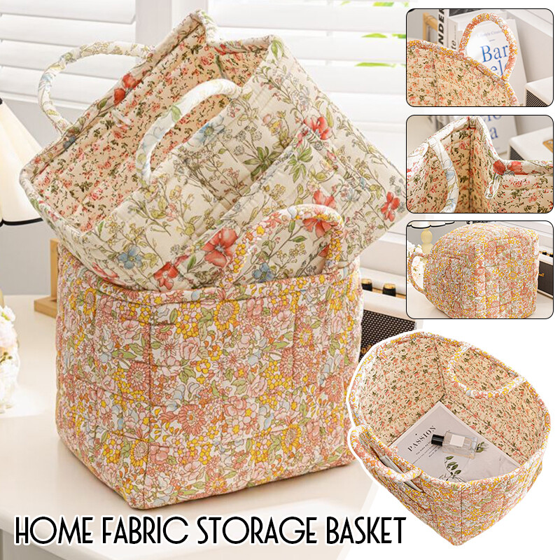 Fabric Storage Basket Rural Style Portable Clothes Miscellaneous Storage Basket