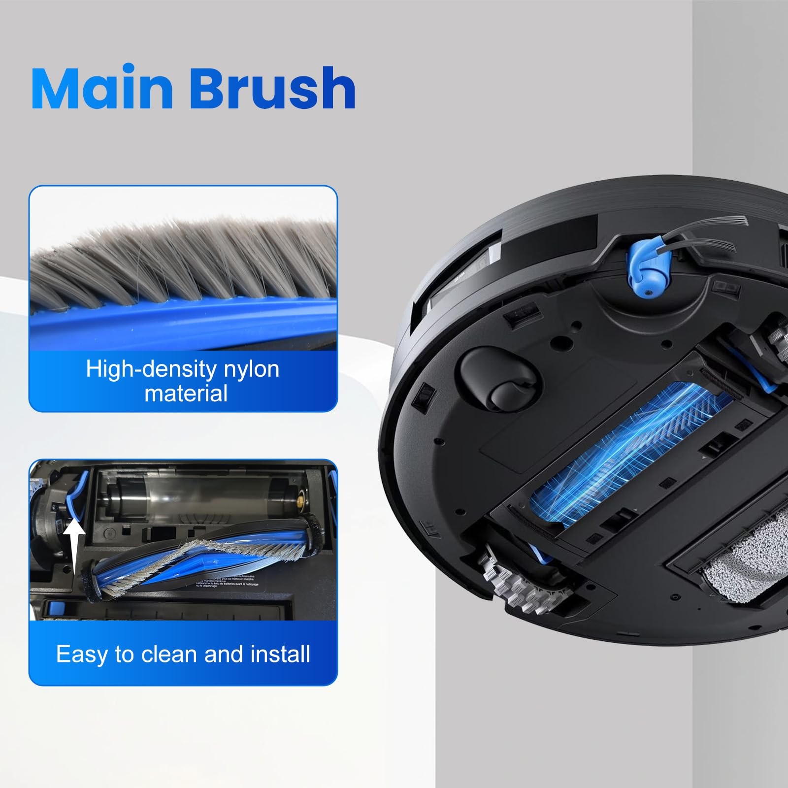 20 Pcs Accessories kit for Ecovacs Deebot X11 OmniCyclone, 2 Main Brush 4 Rol…