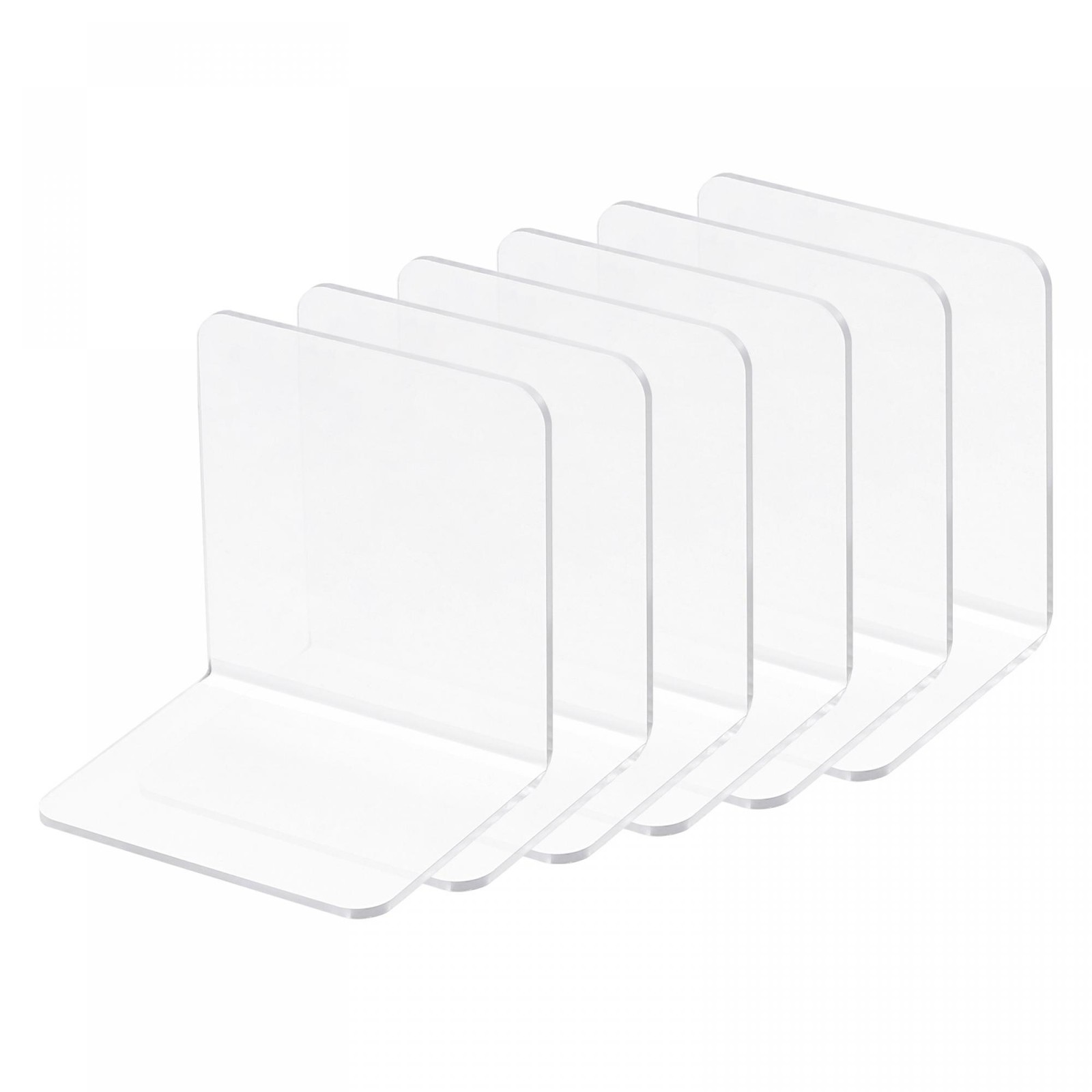 L Type Shelf Dividers, Acrylic Clear Closet Shelf Separator 10 x 8 x 10cm 6Pcs