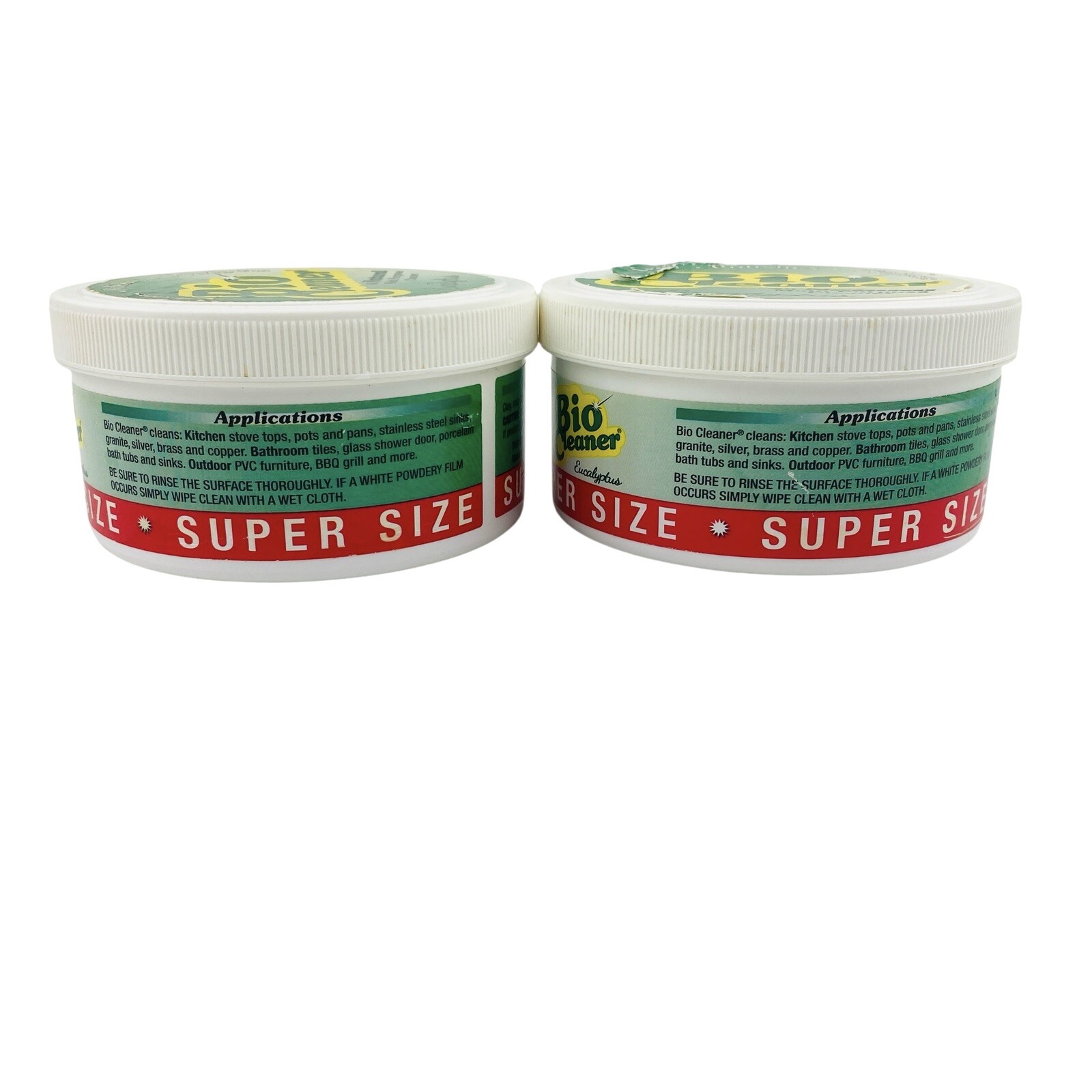 Bio Cleaner Multi Purpose Clay Eucalyptus 2 x 17.5 oz Lightly Used No Sponges