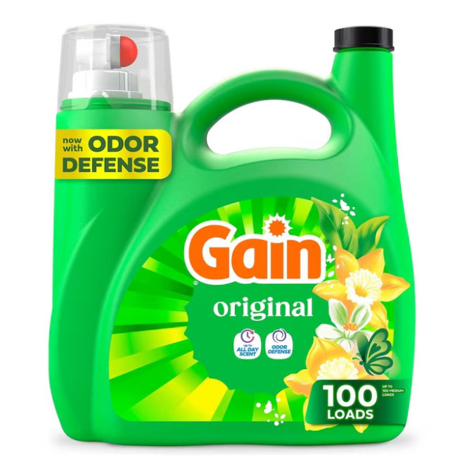 (2 Pack) Gain Original Original HE Laundry Detergent 100 Loads 132 -fl oz