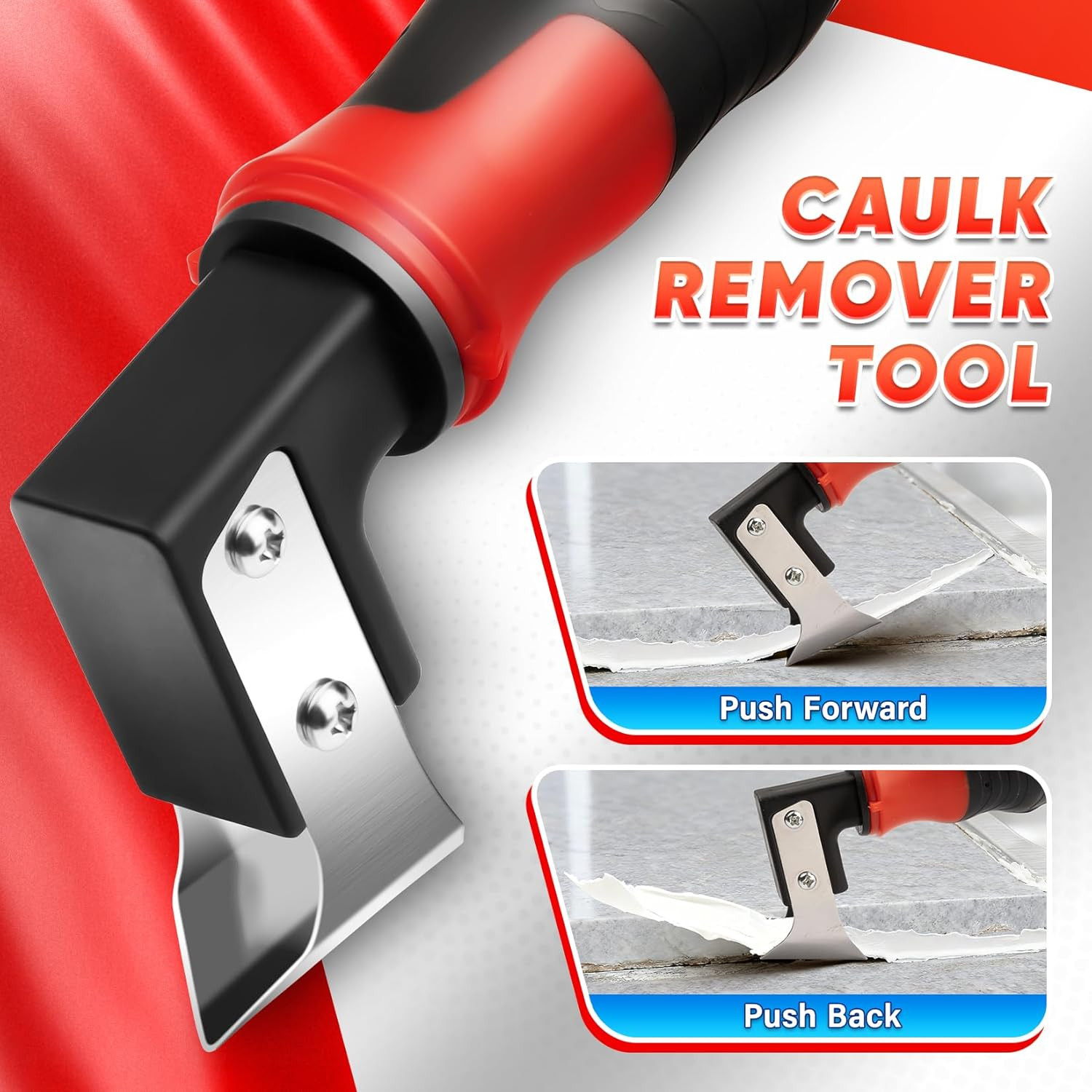 Caulking Tool, 4 in 1 Caulk Remover Tool for Bathroom, Bathtub, Grout, Shower, T
