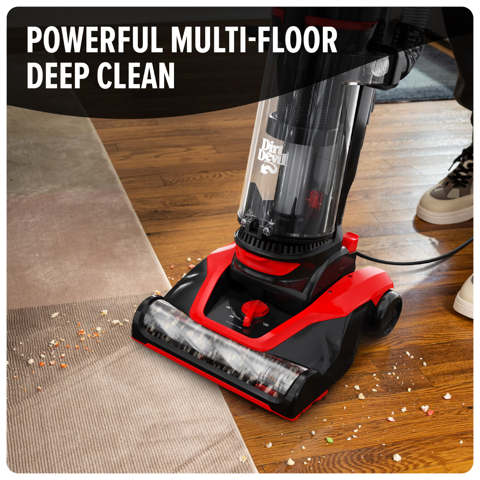 Bagless Upright Vacuum Cleaner, Multi-Surface Extended Reach+, Pet Friendly, Abo