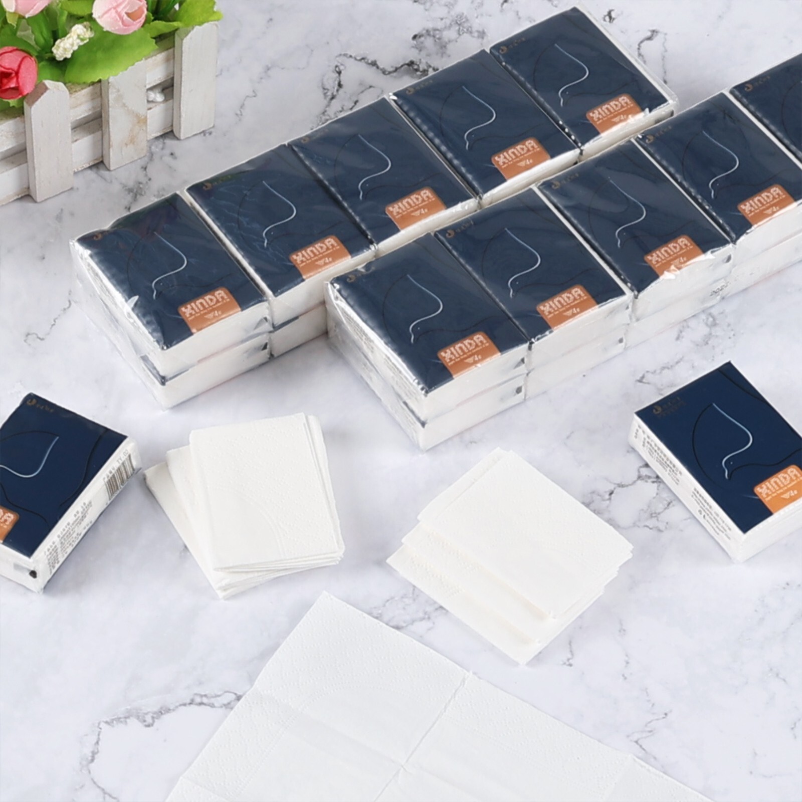 480 Pack 4-Ply Mini Soft Facial Tissues Pocket Tissue Paper Travel Size Tissue