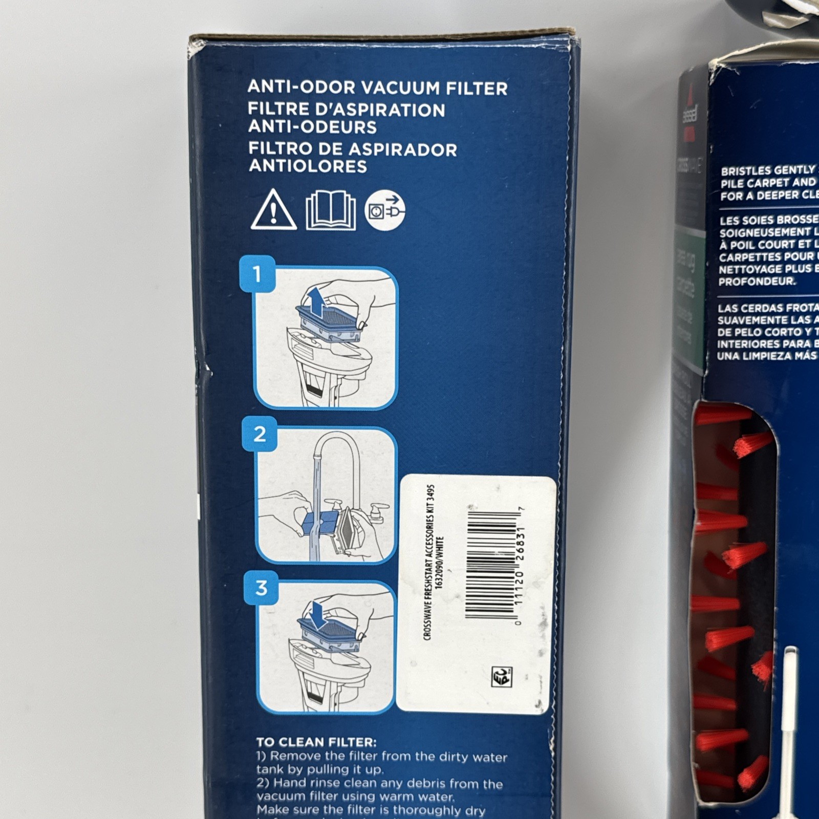 BISSELL Multi Surface Brush Roll Filter Crosswave Vacuum 3495 & Area Rug Brush