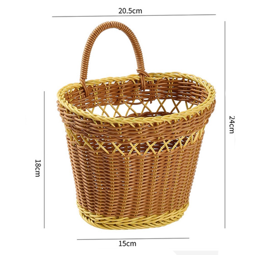 Simple Woven Basket for Everyday Storage Needs 24×20.5x15cm Brown Shade