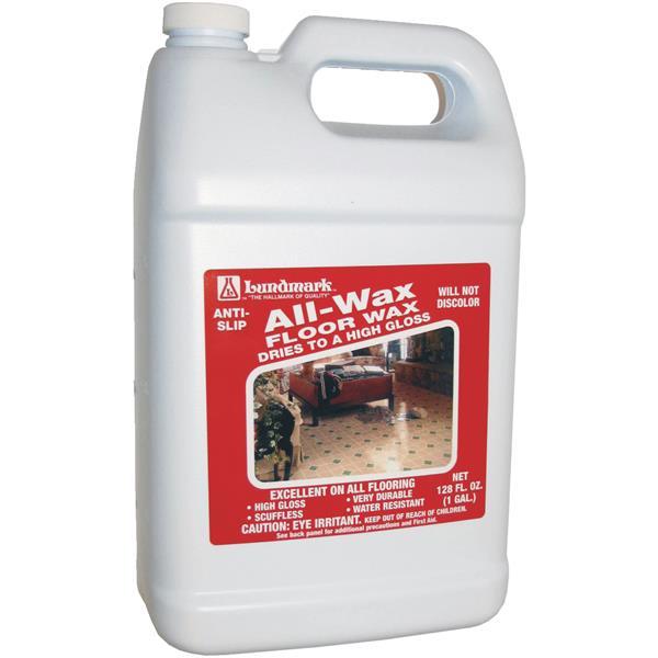 (2)- Lundmark 1 Gal. High-Gloss Waterproof Anti-Slip All-Wax Liquid Floor Wax