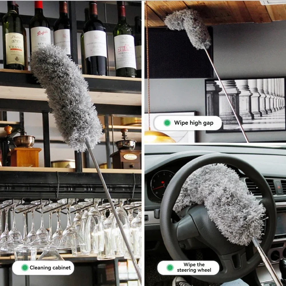 Flat Gap Duster Extendable Telescopic Dust Brush Under Appliance Cleaning Tool
