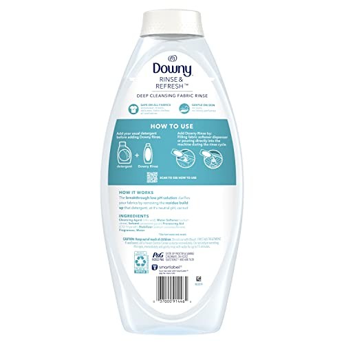 Downy Rinse Laundry Odor Remover, Cool Cotton Scent, 48 48 Fl Oz (Pack of 1)