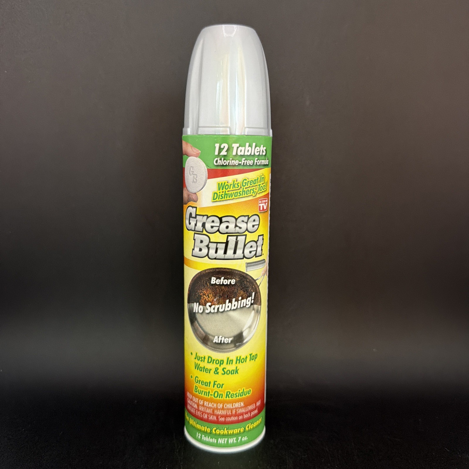 Grease Bullet 12 Pack Cookware Cleaner Grease Lifter Tablets As Seen On TV NOS