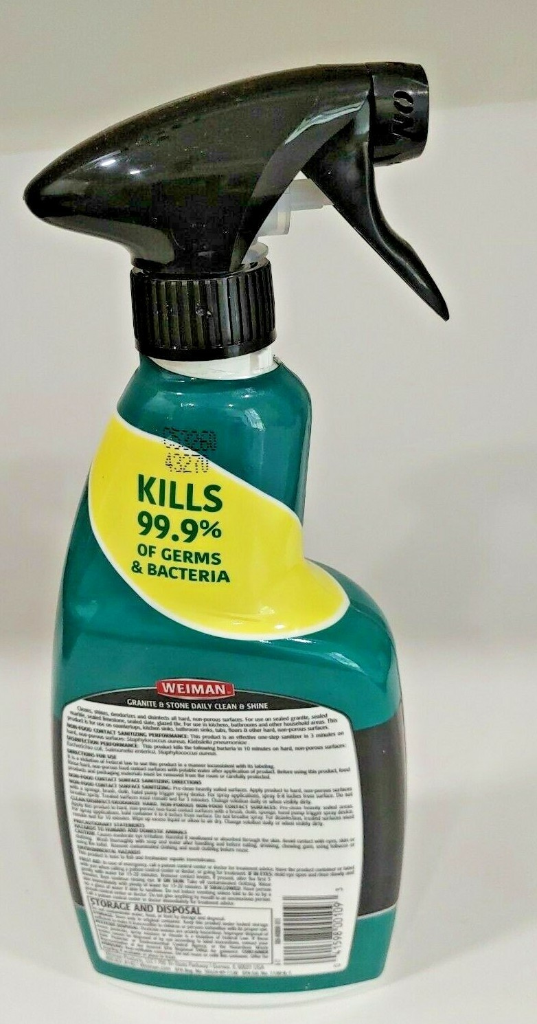 Weiman GRANITE & STONE Streak-Free CLEANER POLISH Marble Tile Floor 24oz Spray