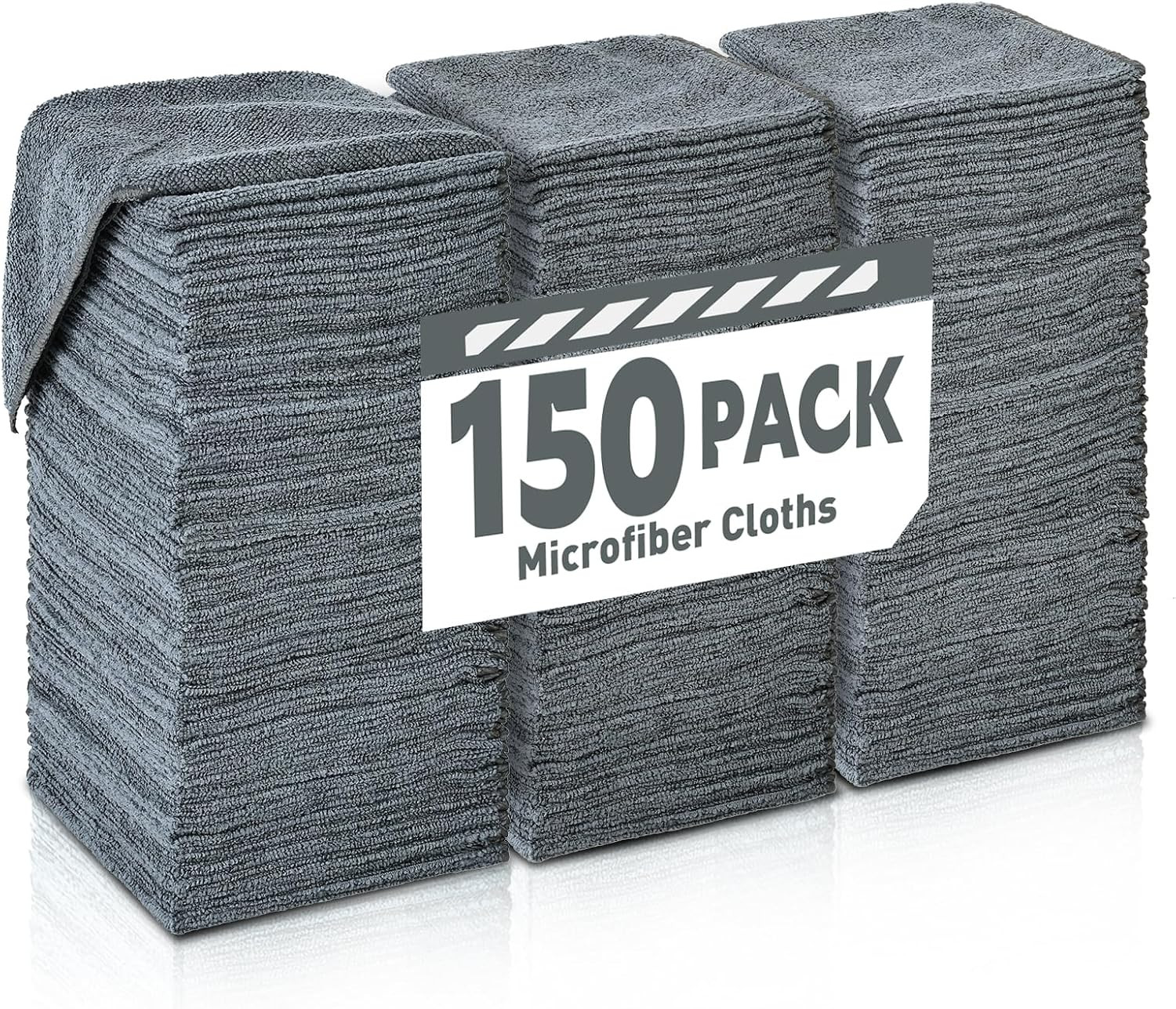 Gray Microfiber Cleaning Cloths Bulk Pack-400 Pack, Microfiber Towels Bulk, Towe