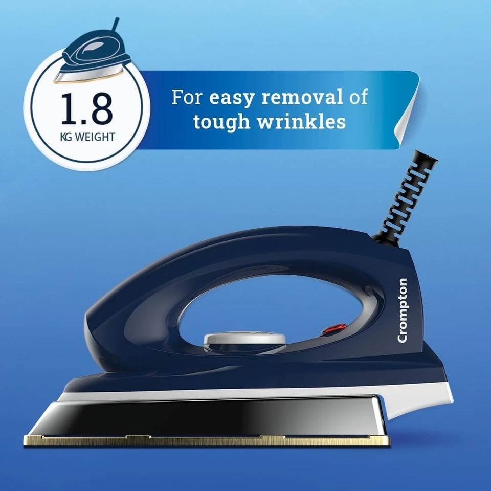 Crompton Rhino Plus 1250 Watt Blue Heavy weight Dry Iron Blue 220V