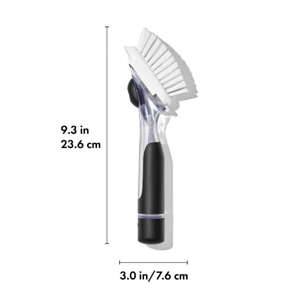 OXO Good Grips Soap Dispensing Dish Scrub Brush, Cleaning Brush for Kitchen