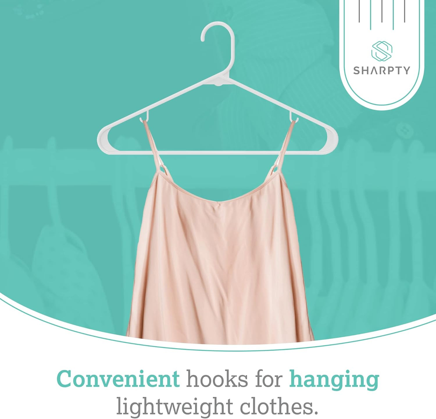 Sharpty Plastic Hangers Clothes Hangers for Clothing, Closet, Coats & Shirts – D
