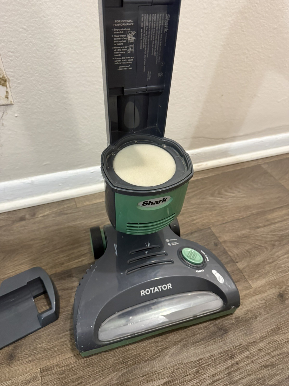 SharkFreestylePro cordless vacuum model SV1114recognizable by mint green accents