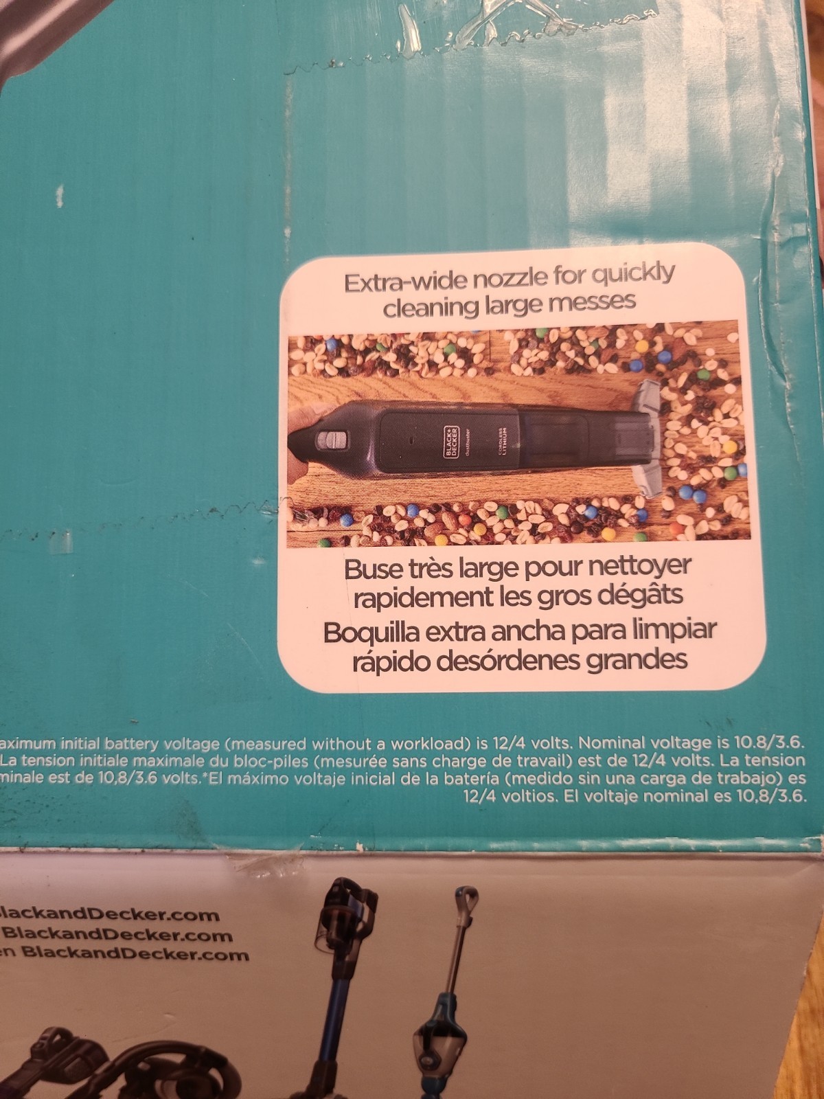Black+Decker Dustbuster Advanced Clean Slim Cordless Handheld Vacuum Open Box