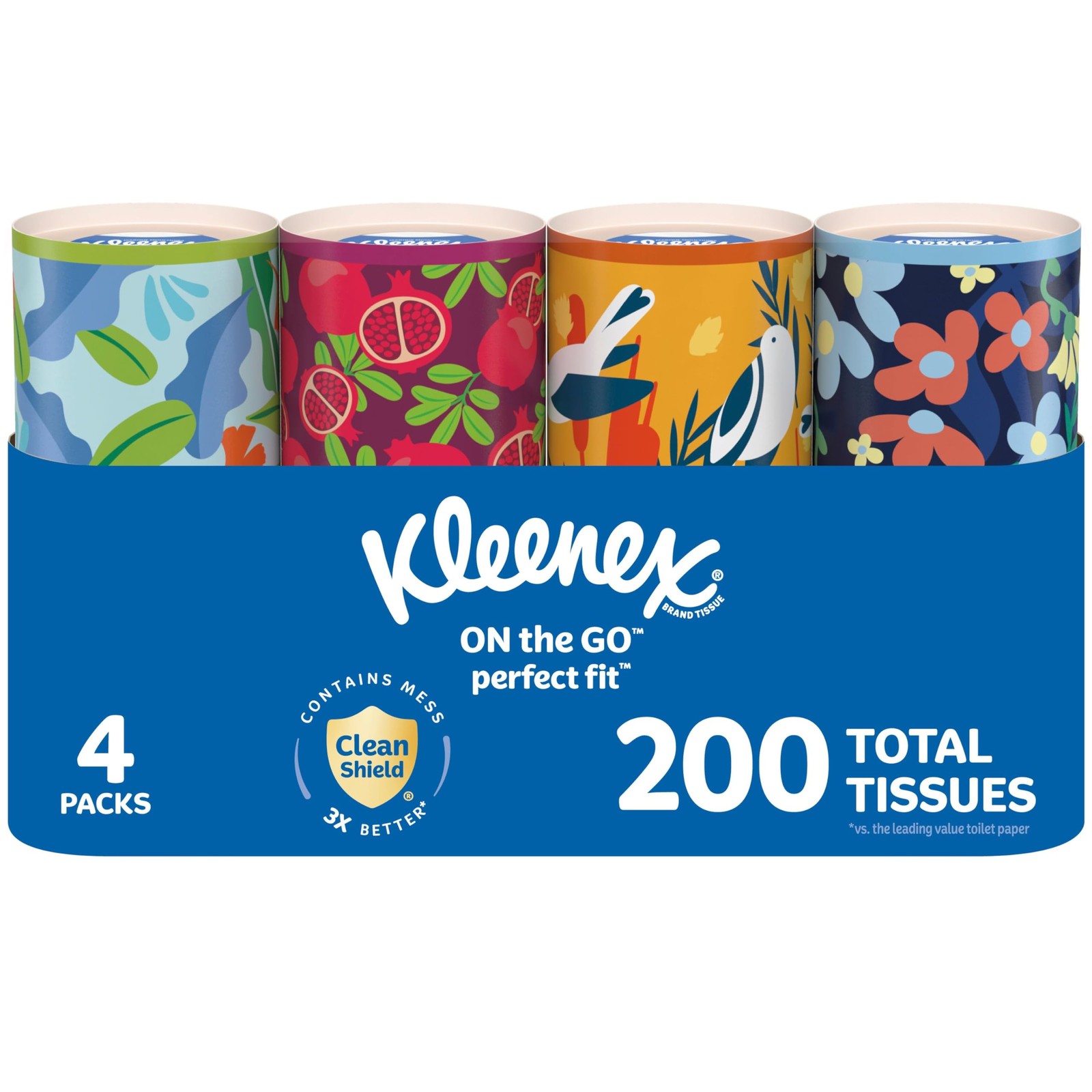 Perfect Fit Facial Tissues, Car , 50 per Canister, 4 Count(Canisters)