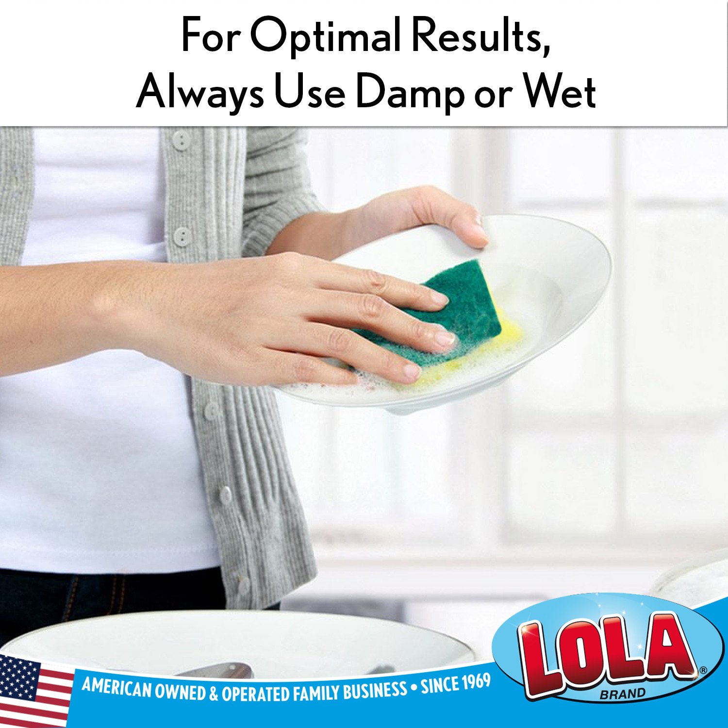Cellulose Sponge & Scourer – Heavy Duty Dual Purpose Super Absorbent by LOLA