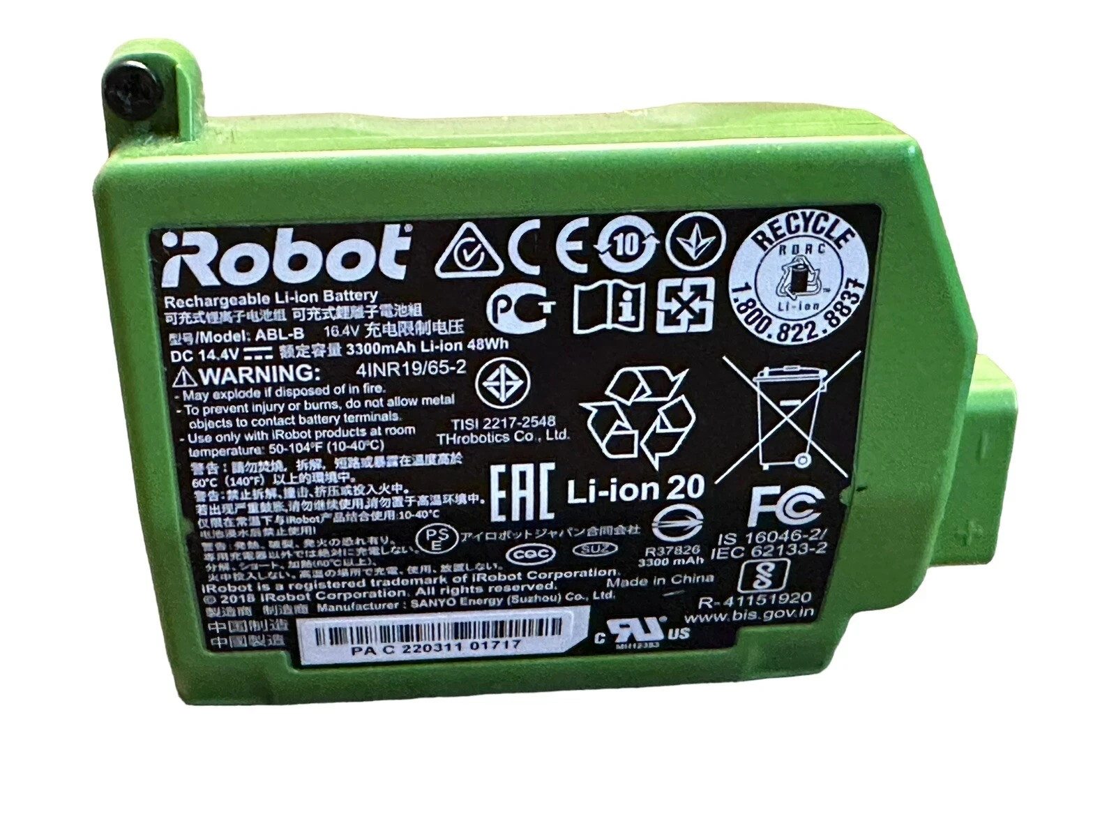 Genuine OEM S9 ABL-B Battery For iRobot Robot Roomba S9+ Authentic 4INR19/65-2