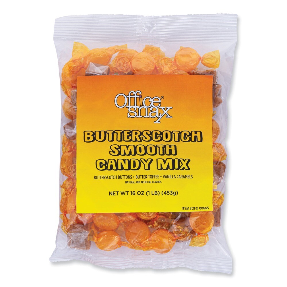 Office Snax 665 1 lb. Bag Candy Assortments – Butterscotch Smooth Candy Mix New