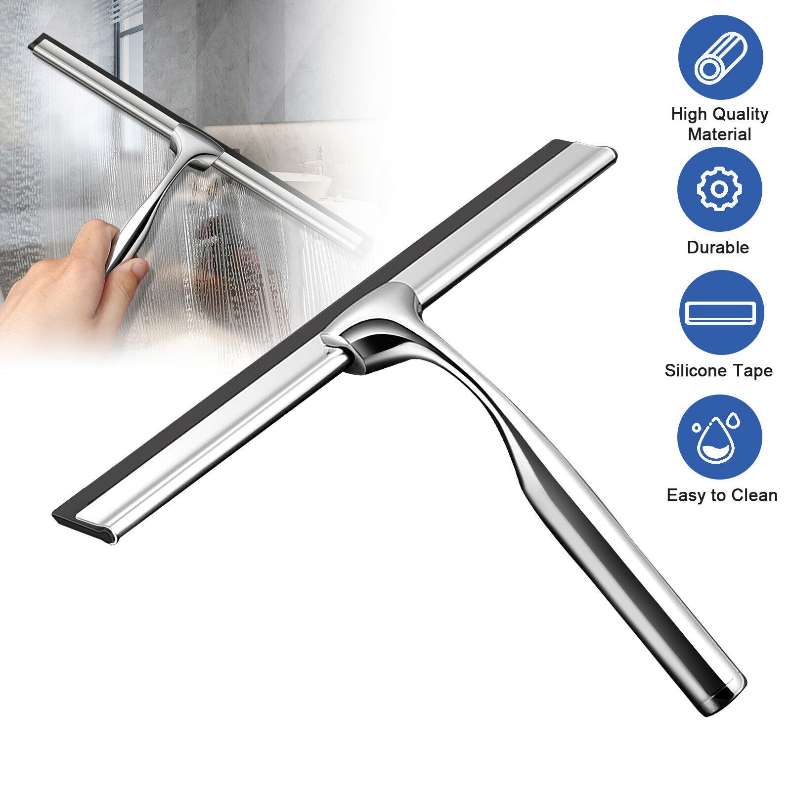 25 * 18cm Glass Wiper Glass Cleaning Wiper Portable Replacement Accessories