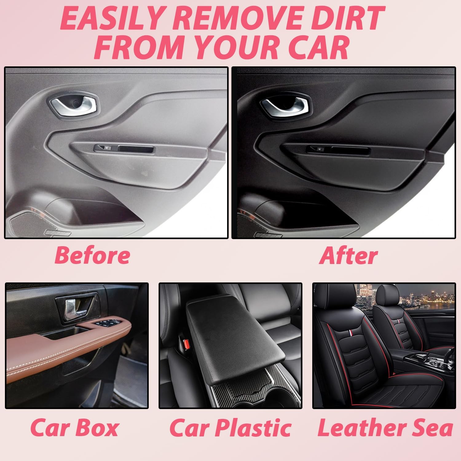 XiuFa Car Interior Cleaner,100ml Cleaner, 0.5 Fl Oz (Pack of 2)