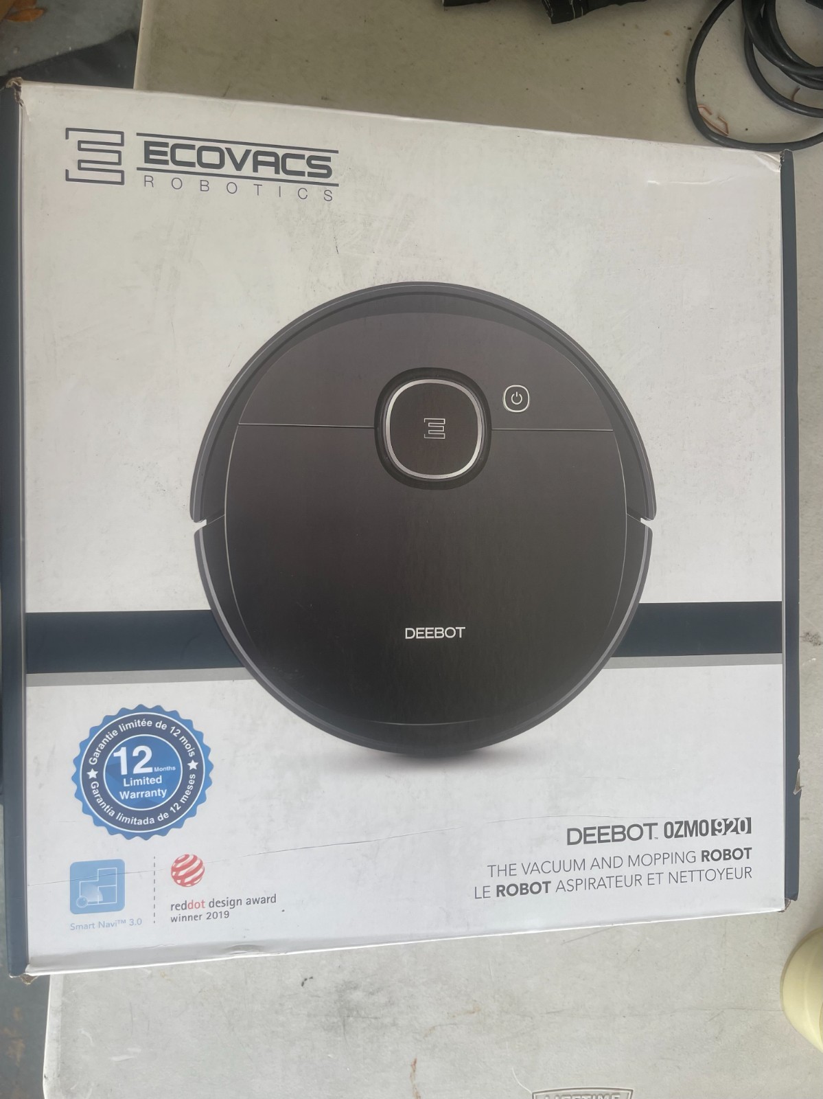 Ecovacs DEEBOT OZMO 920 DX5G 2-in-1 Robot Vacuum Cleaner & Mop Black New