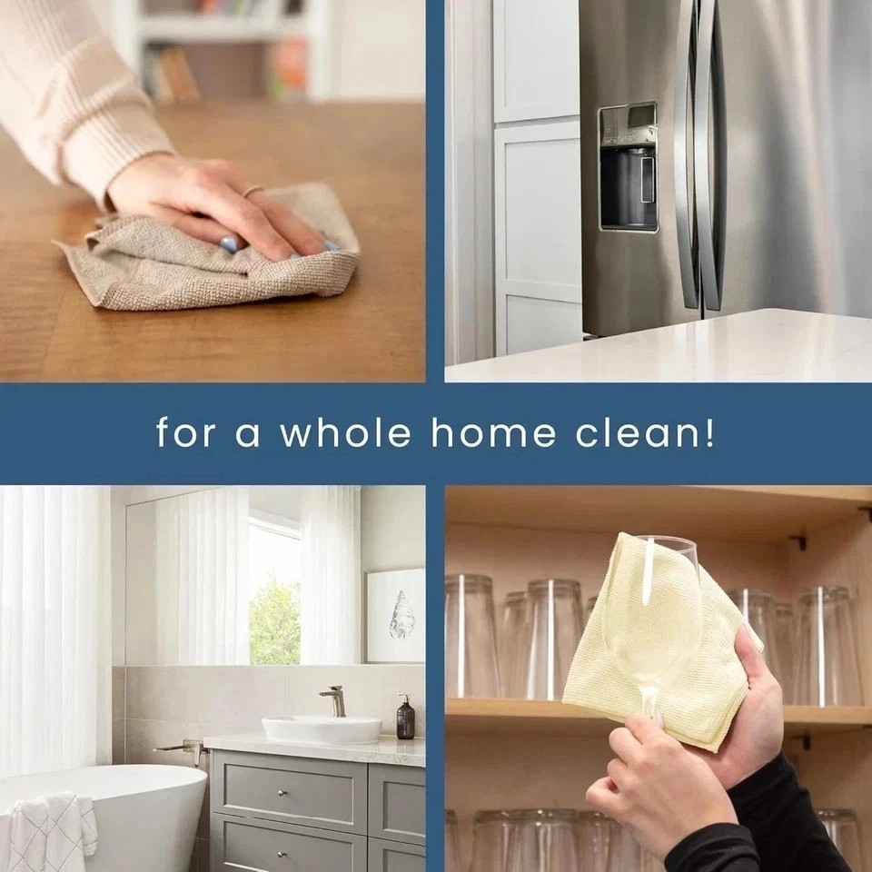 Microfiber Cleaning Cloth Set of 50 Towel Rag Car Polishing Detailing No-Scratch