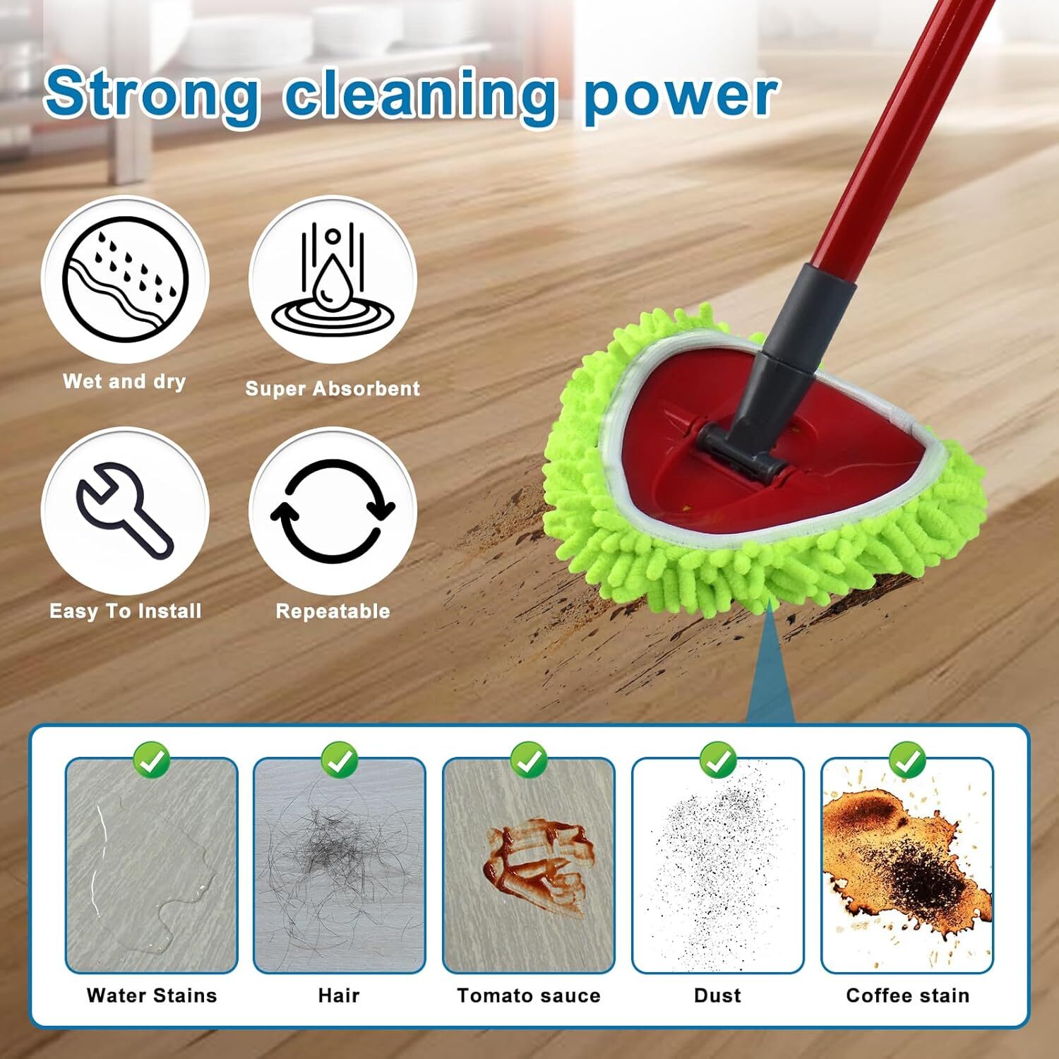 Spin Mop Heads Replacements for Ocedar Easywring 1 Tank System 3 Pack…