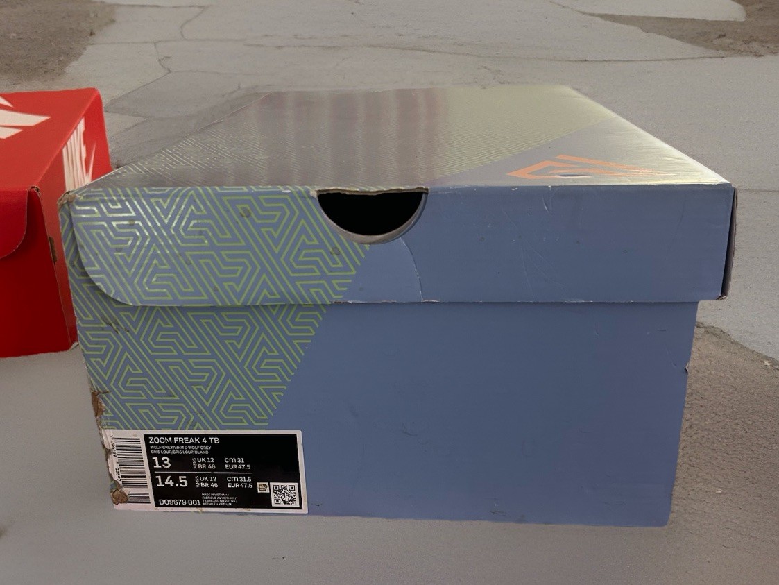 NIKE ZOOM FREAK 4 TB VIVID PURPLE & LASER BLUE Giannis Shoe Box ONLY / NO SHOES!
