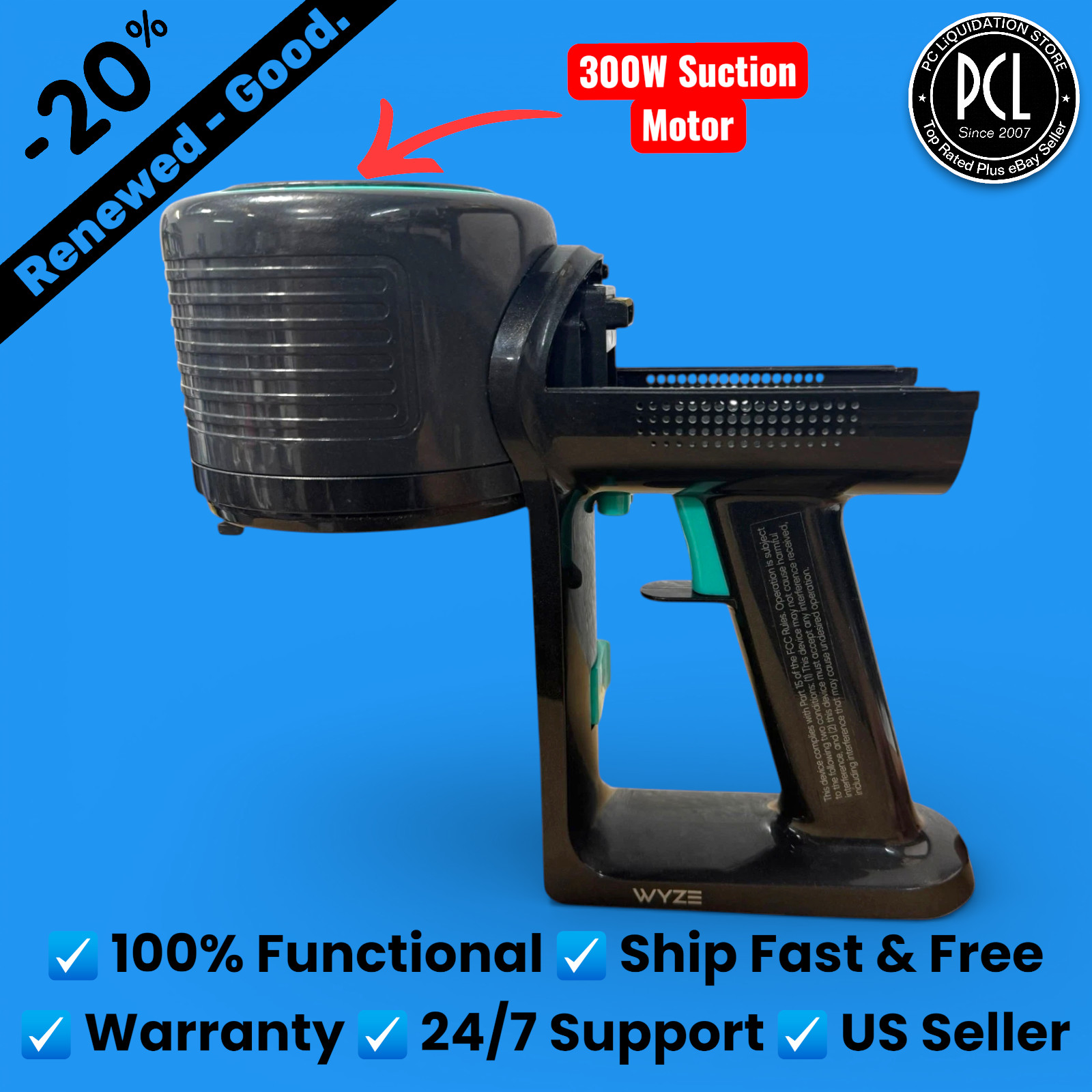 ✅ OEM Replacement【Main Unit Suction Motor】WYZE Cordless Vacuum WCLVAC-S WCLVAC ✅