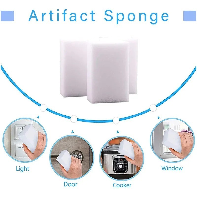 Magic Sponge Eraser Melamine Cleaning Pad Kitchen Office Home Sponge