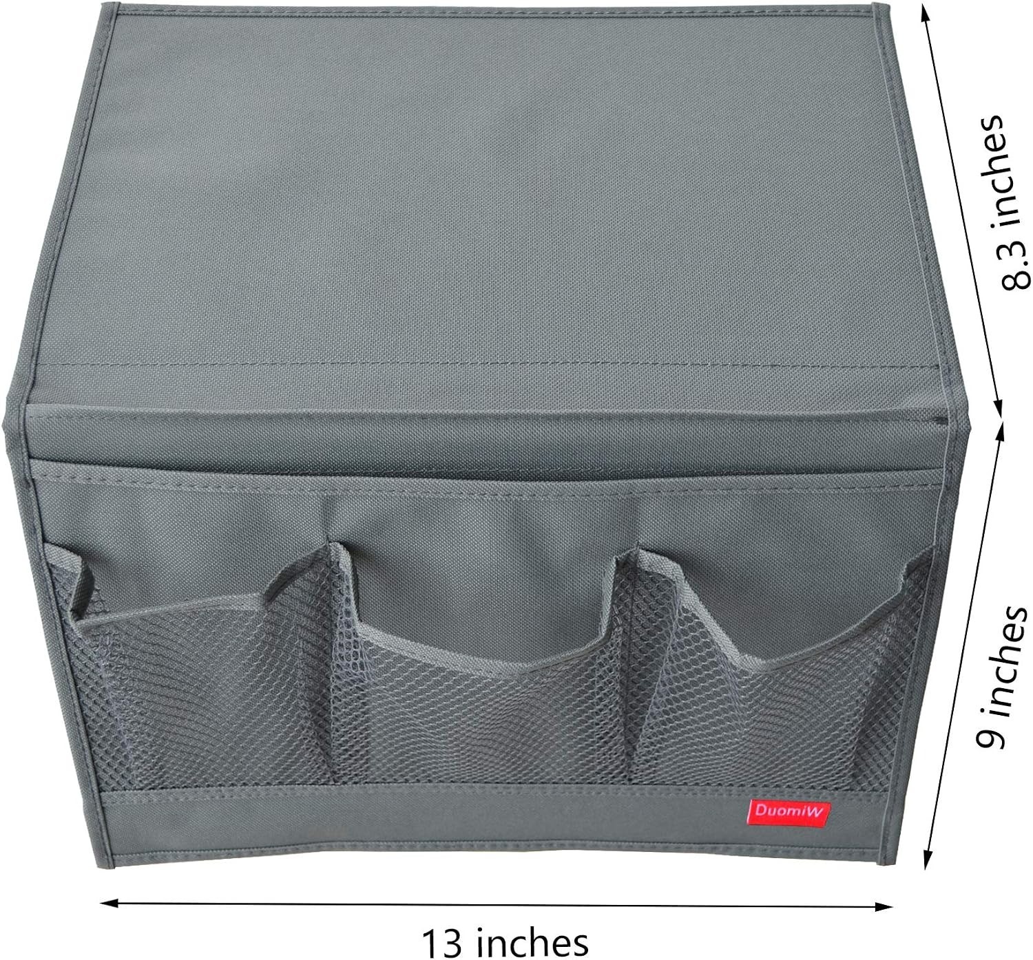 Lightweight Bedside Caddy with 4 Pockets – Elegant Grey Oxford Cloth Design
