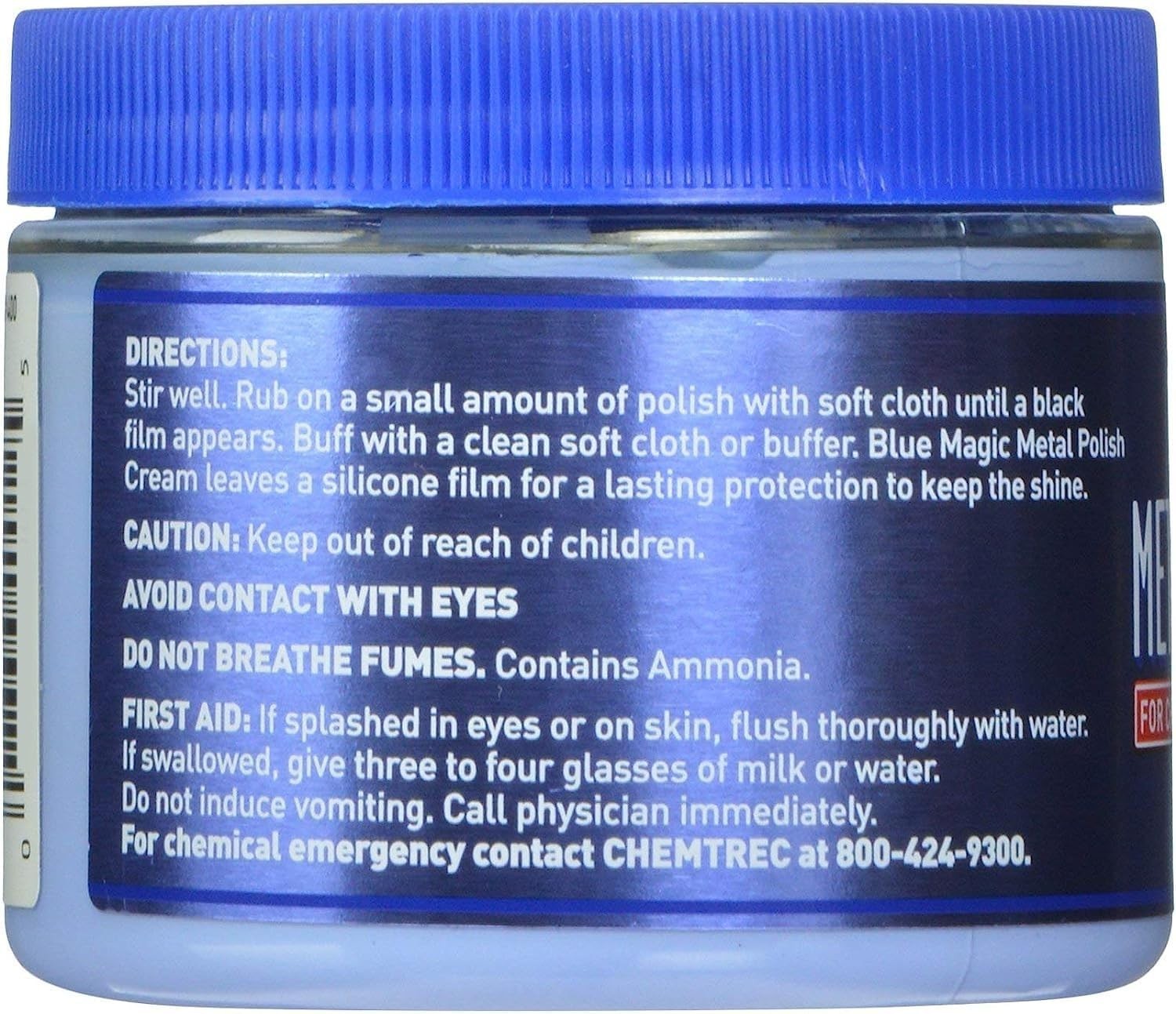 Blue Magic 400 Metal Polish Cream 7oz Non-Abrasive Chrome Aluminum Brass Copper