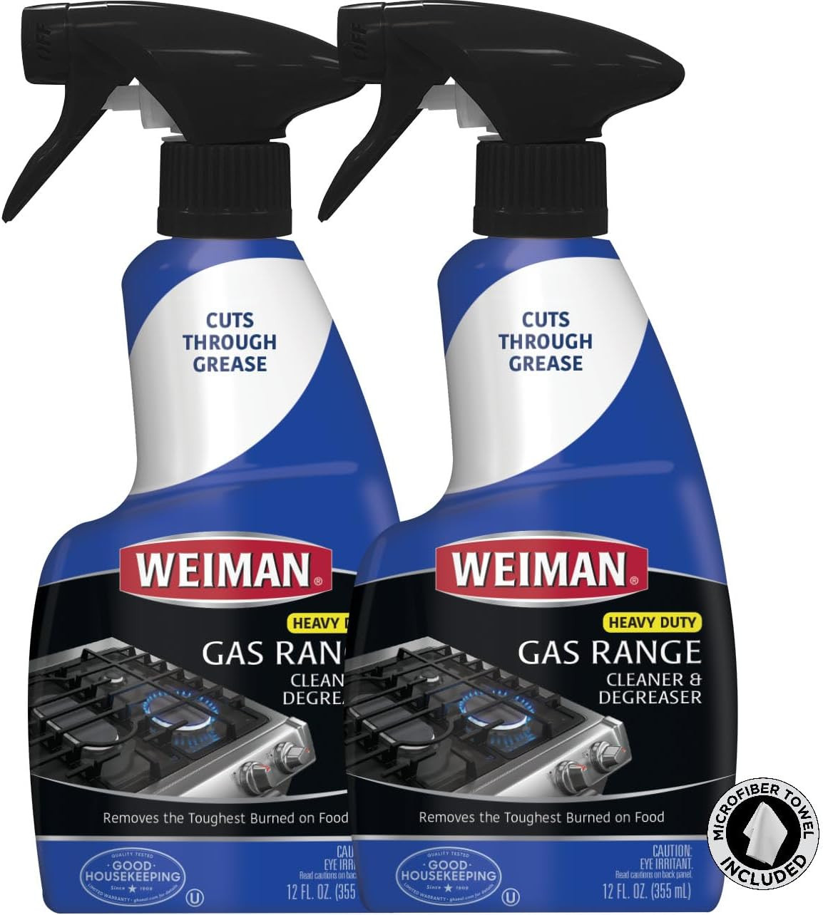 Heavy Duty Gas Range & Stove Top Cleaner and Degreaser – 2 Pack, 24