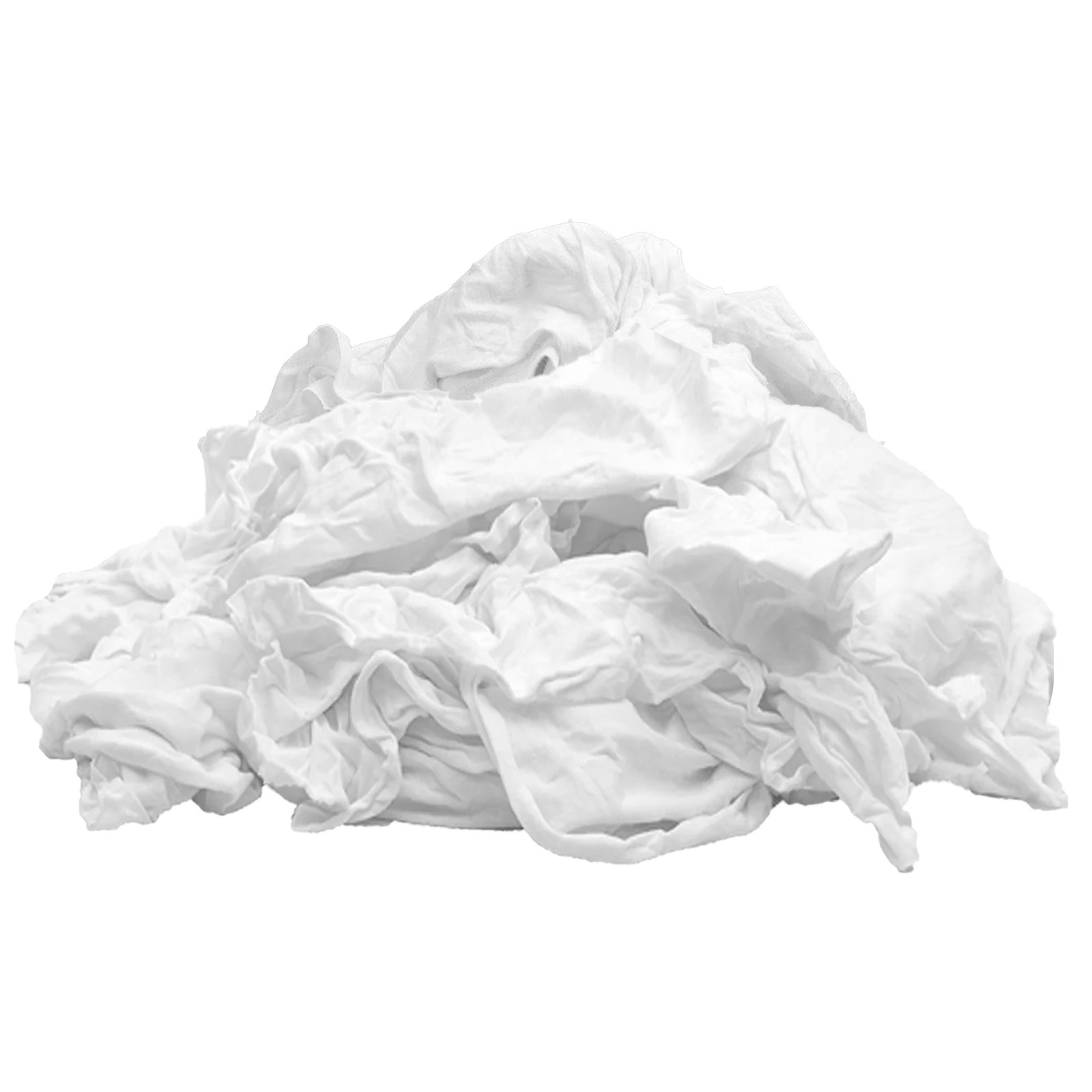 White T-Shirt Knit Rags – New Bulk Industrial Wipers 600 LB – Compressed Boxes