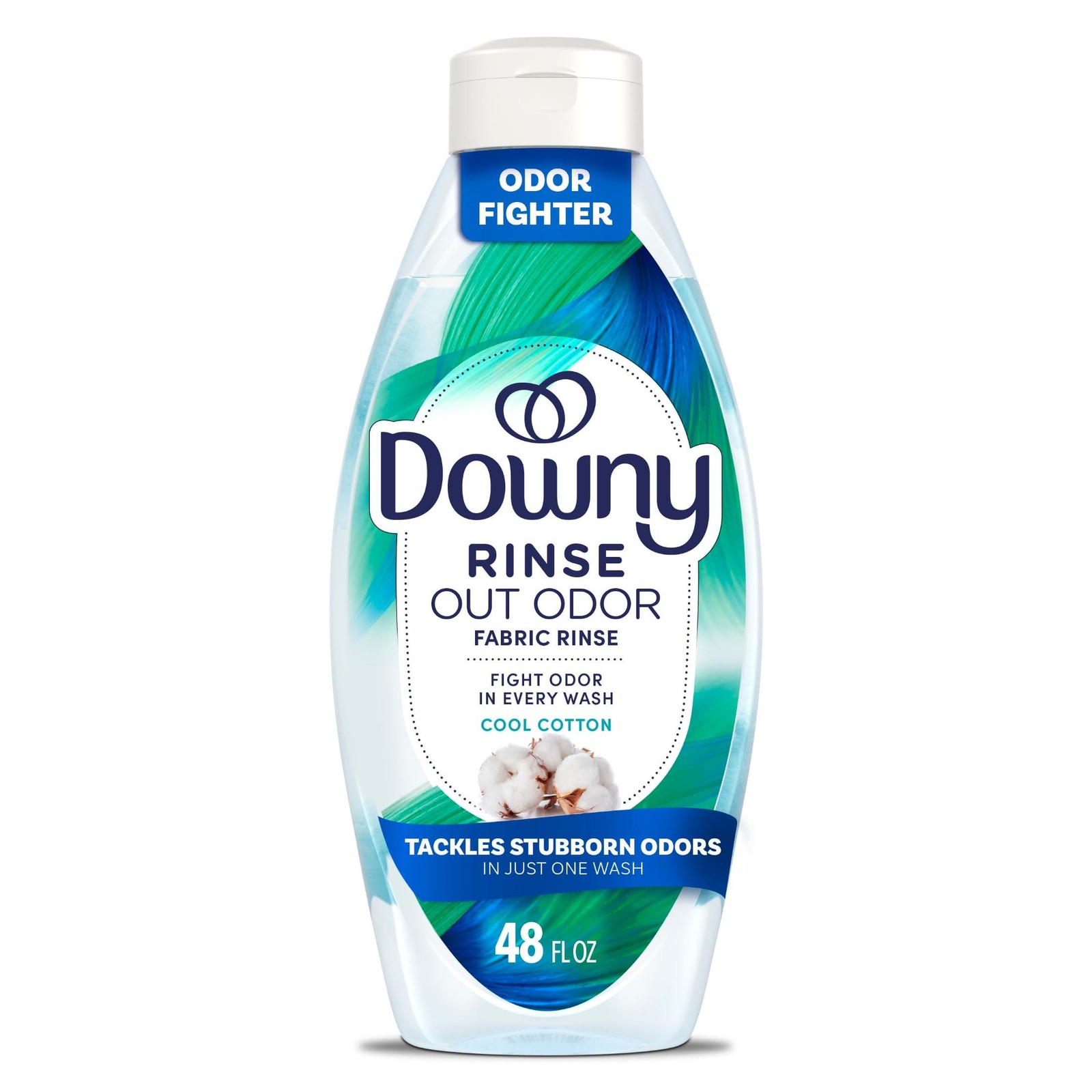 Downy Rinse Laundry Odor Remover, Cool Cotton Scent, 48 48 Fl Oz (Pack of 1)