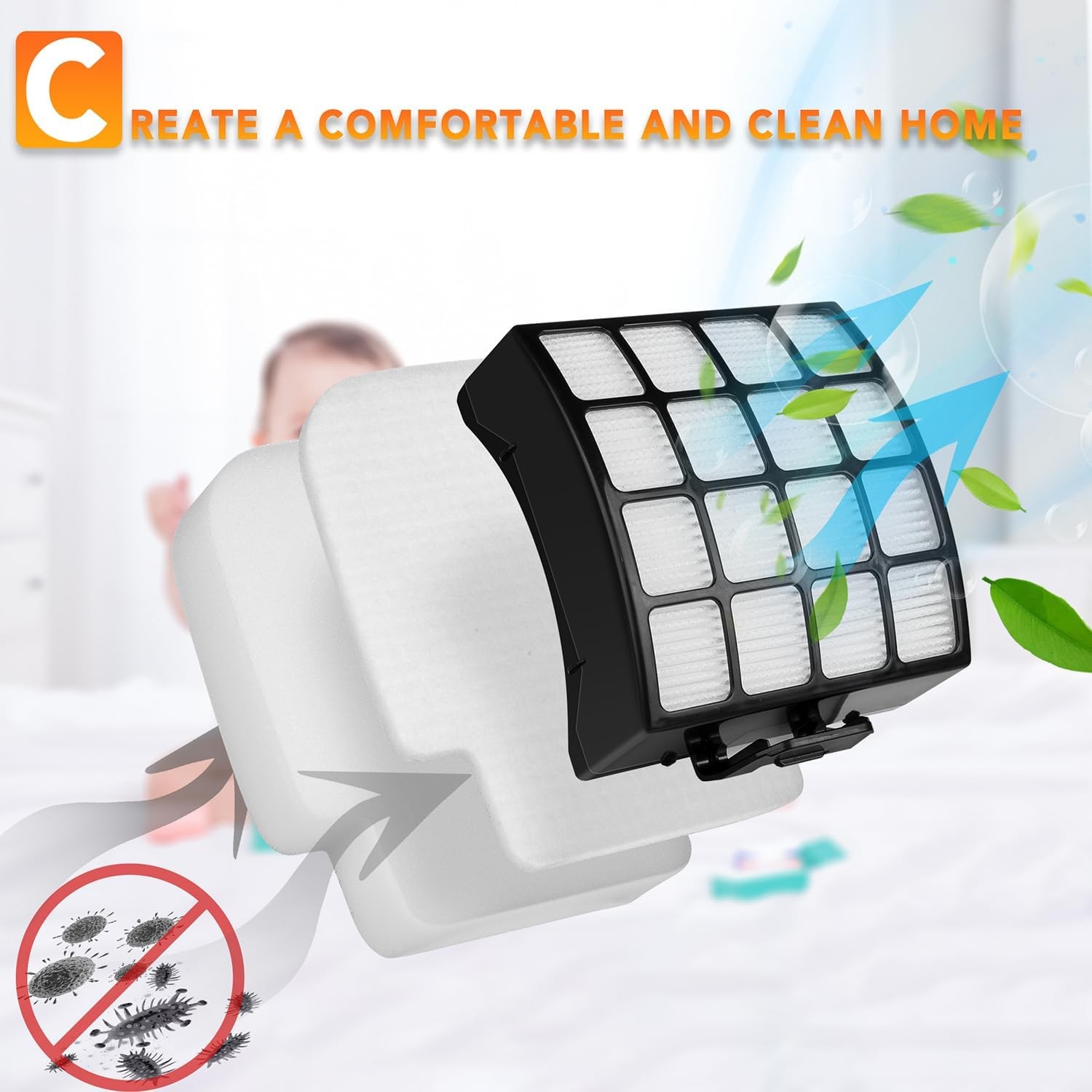 AZ3002 Replacement Filters for Shark Stratos Lift Away DuoClean Upright Vacuum