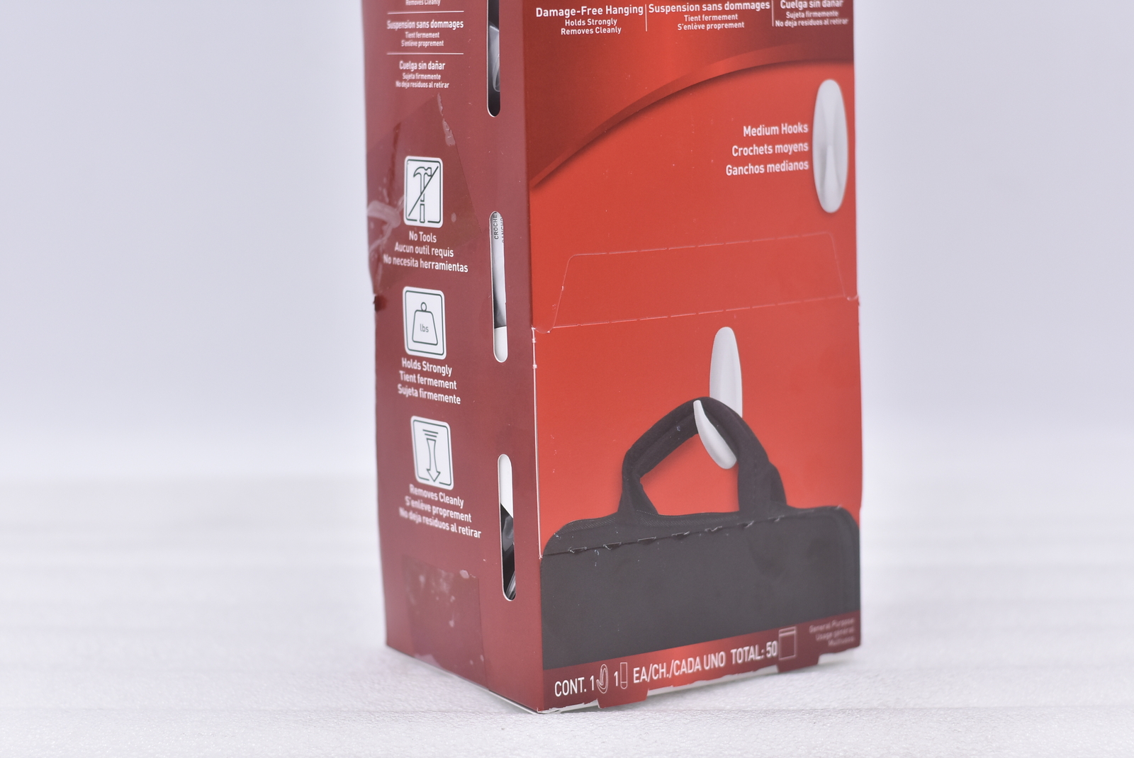 3M Command Medium Hook- 3lbs- White-1/Pack- 50pk Carton 17081CABPK