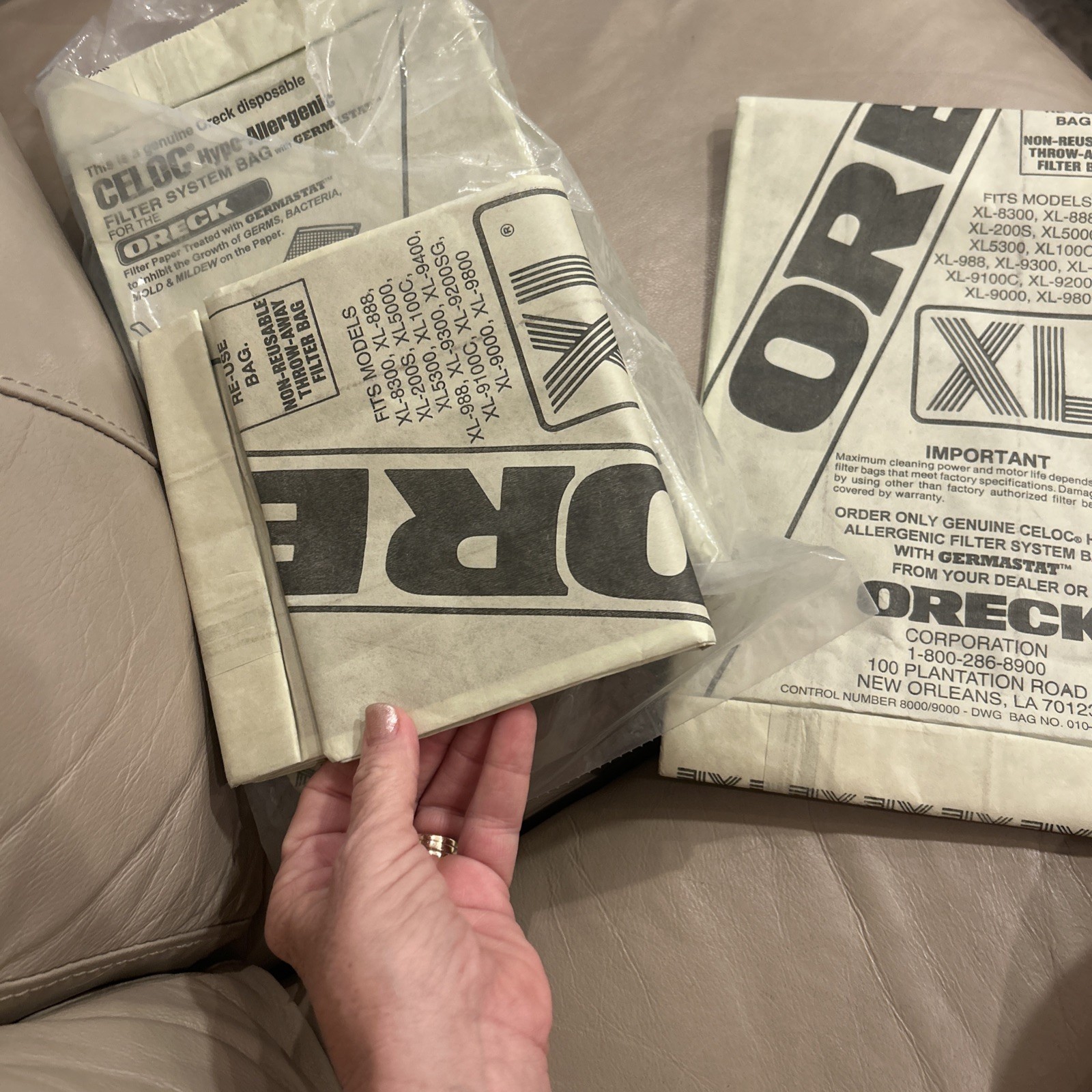 Pack of 11 Oreck XL Celoc Vacuum Cleaner Bags See Pictures For Which Models