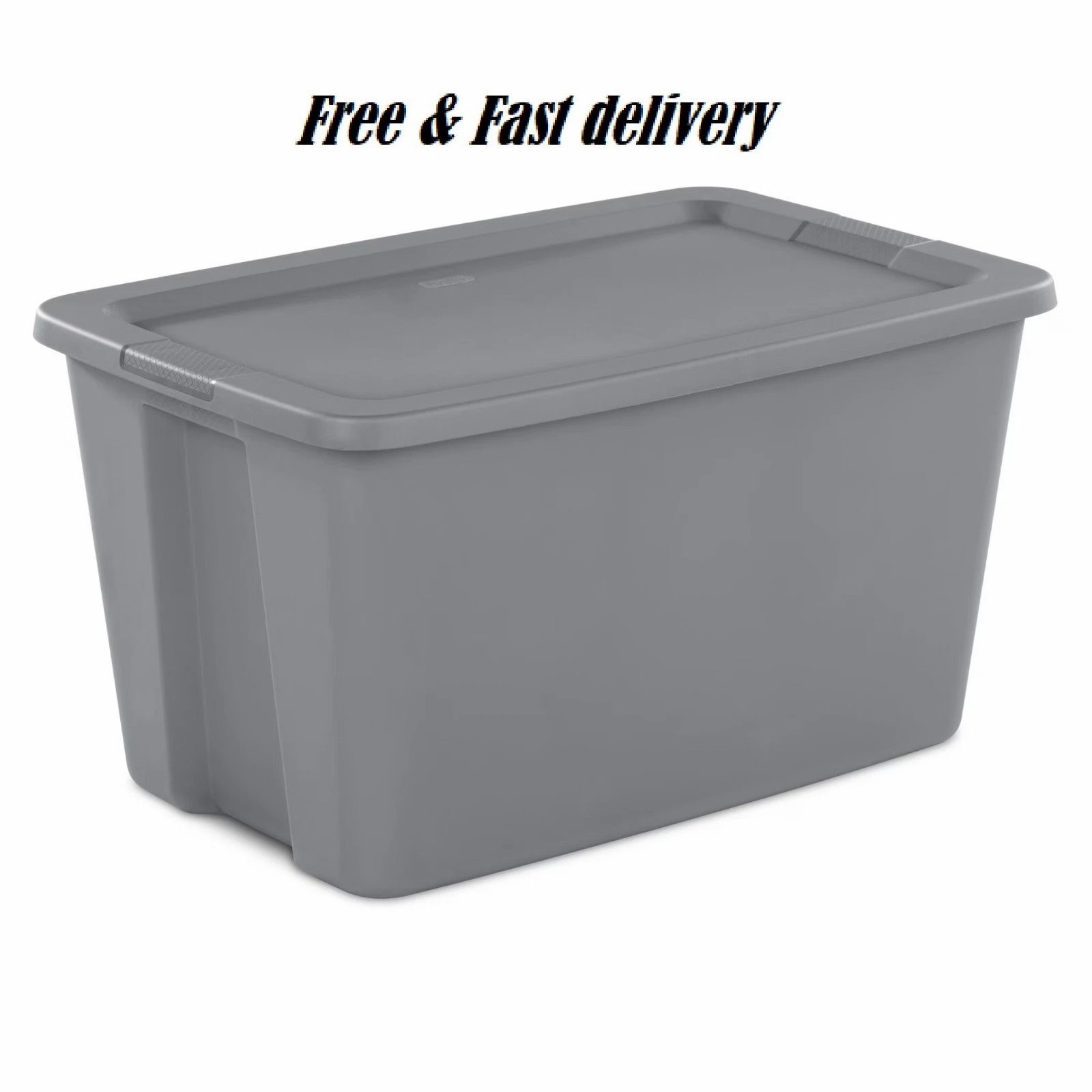 Extra Large Storage Bin, 30 Gallon Plastic Storage Container with Snap-On Lid, G
