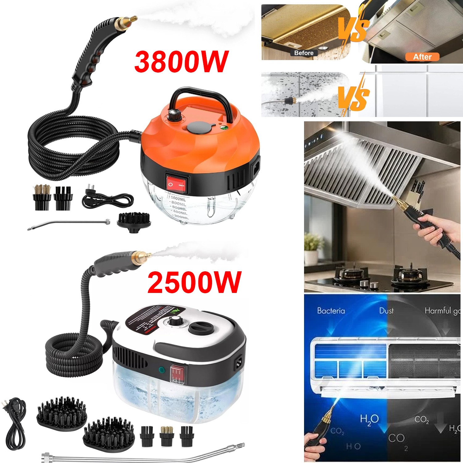 3800W High Pressure Steam Cleaner Household Car Steam Cleaner Cleaning Machine