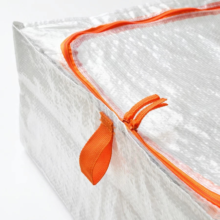 IKEA Zipper Storage Case Bag Clear -21 ¾ ” x 19 ¼ ” x 7 ½ ” Under Bed,1PC New