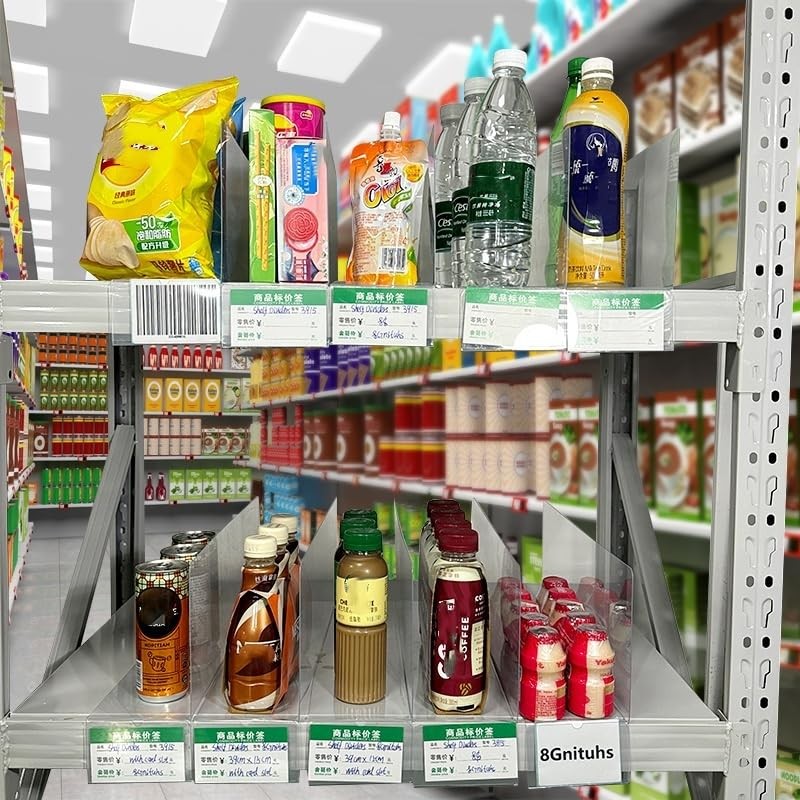 20 Pcs 39*15CM Transparent Shelf Dividers with Card Slot，Adjustable Shelf Org…