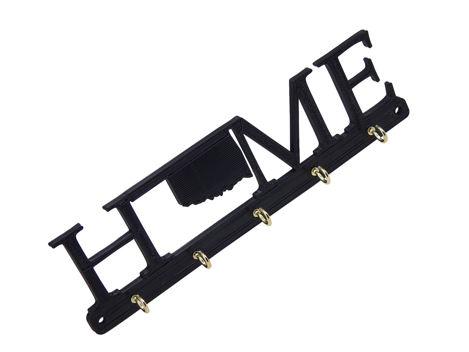 Oklahoma Home State Shape Key Holder Hanger Rack Housewarming Wall Decor Gift