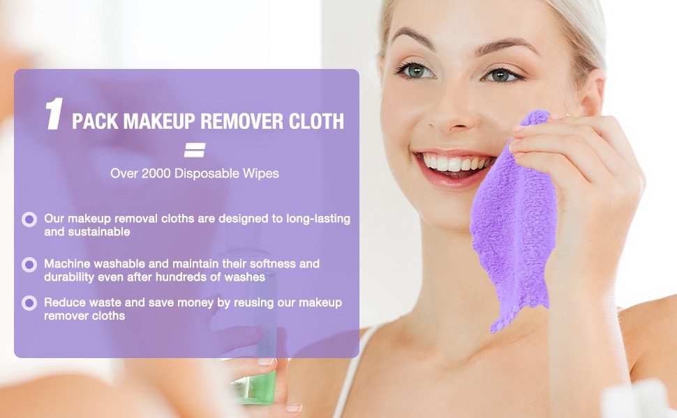 28 Pack Makeup Remover Cloths, Super Soft Premium Coral Velvet Facial Cleansing