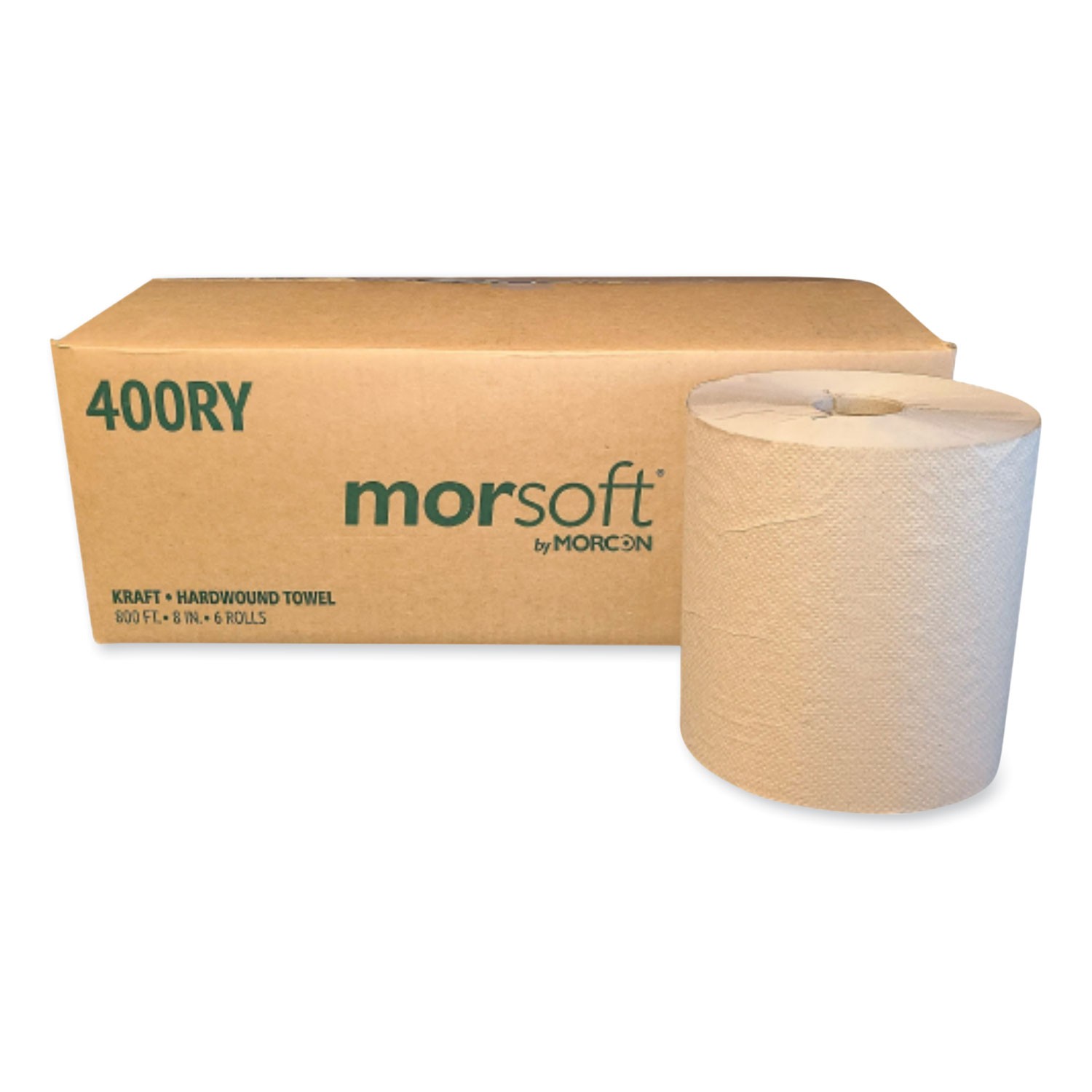 MORSOFT CONTROLLED TOWELS, Y-NOTCH, 8 X 800 FT, KRAFT, 6/CARTON