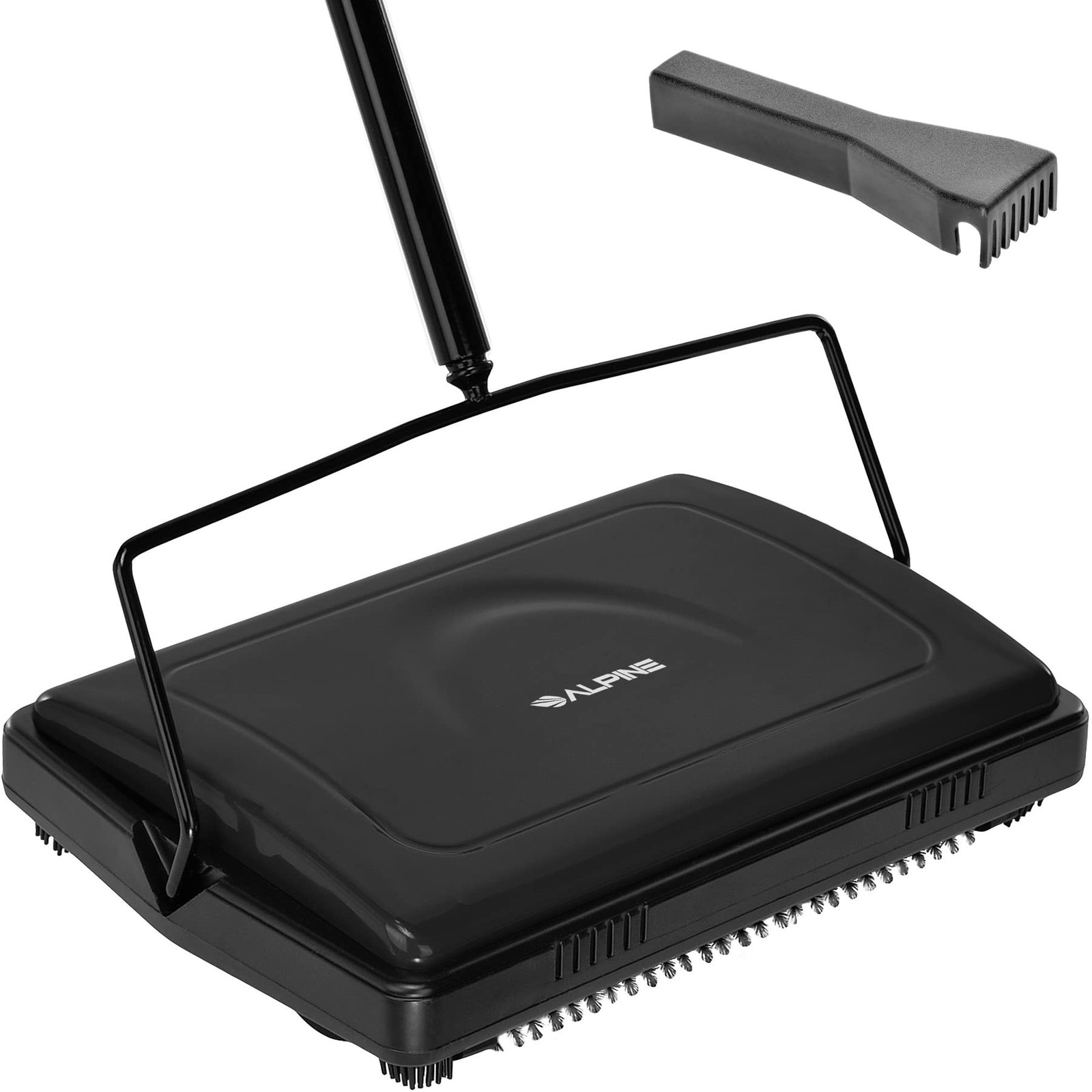 Alpine Manual Carpet Sweeper Triple Brush – Cordless Non Electric Multi-Su